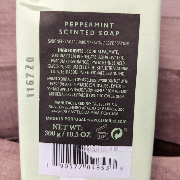 Lucky Clover Leaf Peppermint Scented Bar Soap Castelbel Porto St. Patrick's Day! - Picture 2 of 2